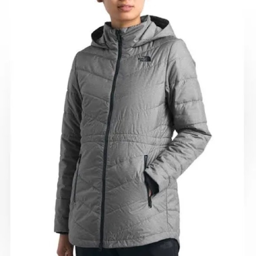 THE NORTH FACE ― Womens L TAMBURELLO PARKA Gray Heather/Black Jacket